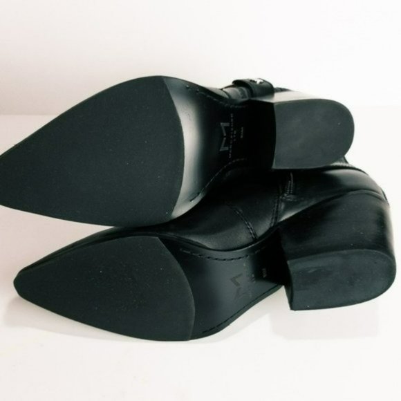 Marc Fisher LTD Halie Leather Ankle Block Heel Boot -8.5 - Picture 4 of 4